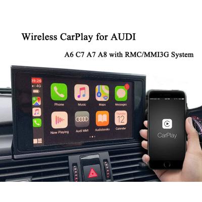 China Apple CarPlay Wireless&Wired Module For AUDI A6 C7 A7 A8 With RMC AirPlay Phone Mirroring Retrofit Kits Car Navigation System for sale