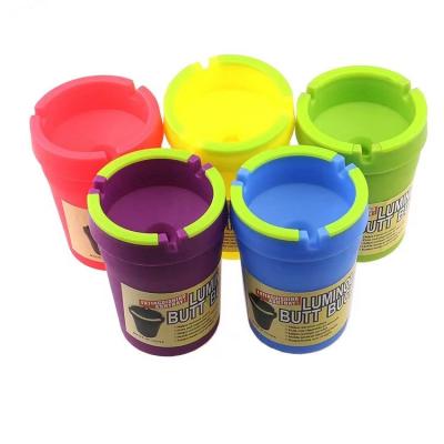 China Wholesale Portable Colorful Factory Car Double-Layer Bucket Logo Windproof Ashtray Modern Popular Custom Available for sale