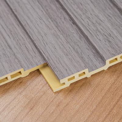 China Interior Decoration Grill Wall Panel Interior Wall PVC Panel Fireproof 3D Wood Wall Panel for sale