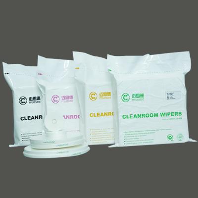 China 210gsm 4inch class100 Sales Cleanroom Wiper Chinlon Viable Hot Cleanroom Microfiber Wiper Clean Room Wipers for sale