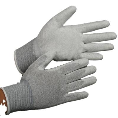 China High Quality ESD Carbon Fiber PU Anti-Static Anti-Static Gloves for sale