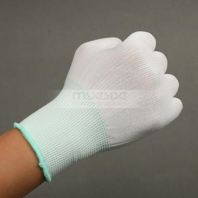 China Touch Screen Wholesale 13 Gauge Knitted Nylon PU Coated Finger Work Gloves for sale