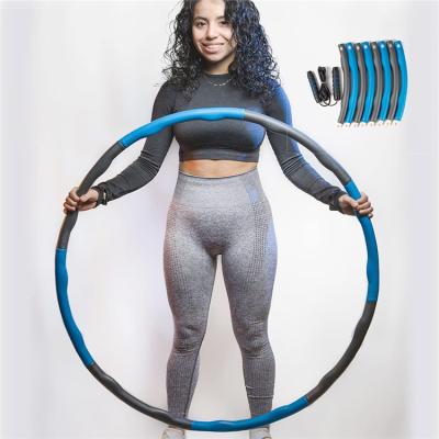 China High Quality Bodybuilding Fitness Sponge Weighted Polynesian Dance Ring Circle Exercise Fitness Polynesian Dance Detachable Dance Steel Folding Ring for sale