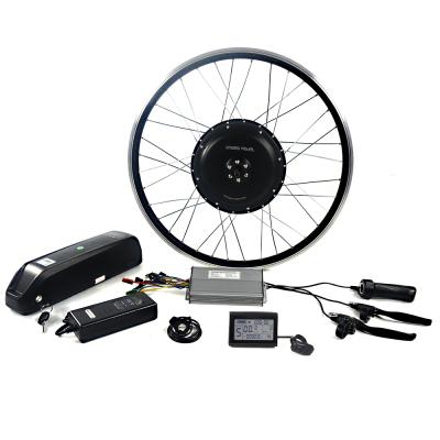 China 48v 1500w BLDC High Speed ​​Hub Motor Size Power Electric Bike Conversion Kit with 20