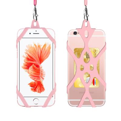 China Portable Silicone MZL Phone Case With Lanyard Phone Case For Mobile Phone Silicone Case Neck Outdoor Hanging Lanyard for sale