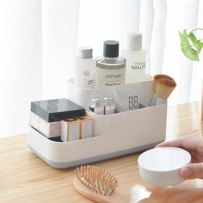 China Viable Plastic Desktop Cosmetics Finishing Space Saving Storage Box for sale