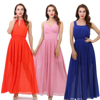 China 2019 Newest Fashion Wedding Party Sisters Long European Elegant Formal Bridal Bridesmaid Dresses Anti-Static Multi Color for sale