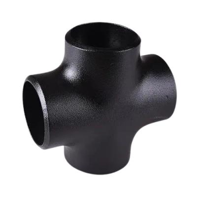 China Mill ASTM A860  Carbon Steel Pipe Tee Black  Reducing Cross And Equal Cross for sale