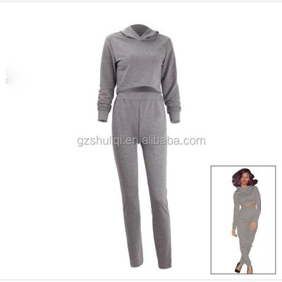 China Latest design antibacterial tracksuit for women /Custom 100cotton 260gsm women tracksuit add owm logo H-1913 for sale