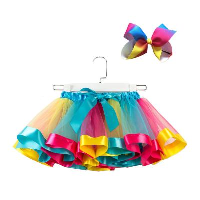 China Baby Skirtsprincess Mini Pettiskirt Party Dance Rainbow Tulle Anti-wrinkle tutu skirt skirts clothes for girls kids for sale