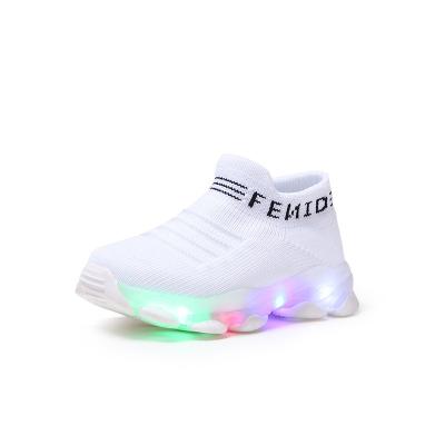 China Light Lighting Lights Lace Frozen Flashing Led Long Shoes Girls Trainers Kids Shoes Girls Sneakers Trainers Kids Shoes for sale