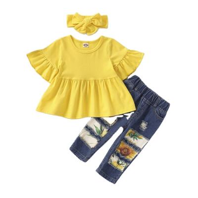 China Casual Cute Summer Infants Girls Dressing Sets Kids Clothes Hot Sale Children Dressing Set for sale