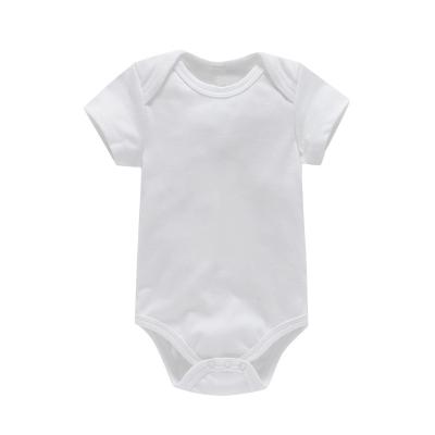 China Modern Comfortable Simple Cotton Mameluco del bebe Solid Baby Romper White Infant Onesie Baby Jumpsuits for sale