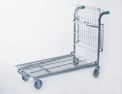 China Wholesale Stackable Wire Hand Warehouse Shopping Trolley Folding Trolley For Sale for sale