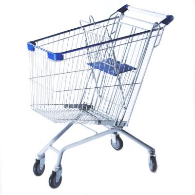 China Durable Supermarket Grocery Store European Style Shopping Trolley Trolley With Strong Loading Capacity for sale