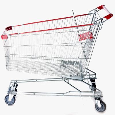 China Durable Grocery Supermarket Shopping Trolley With 4 Wheels For Mall Shopping for sale