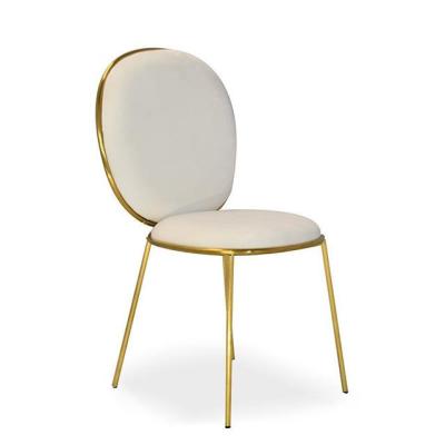 China Modern Armless French Wedding Chair Metal Frame Luxury Gold Velvet Living Room Lounge Chair for sale