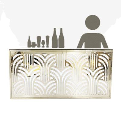 China Modern Popular Design Rectangle Shape LED lights Inside Night Club Portable High Bar Tables for sale