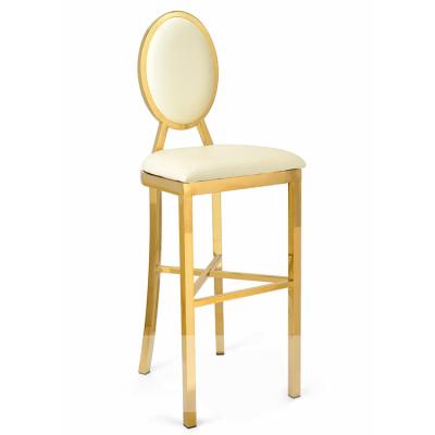 China High-quality High Quality Wedding Hotel Round Back High Chairs Furniture Outdoor Stools Bar Chairs for sale