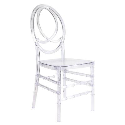 China Modern wholesale Transparent acrylic event party dining sale acrylic plastic chiavari crystal clear wedding chair for sale