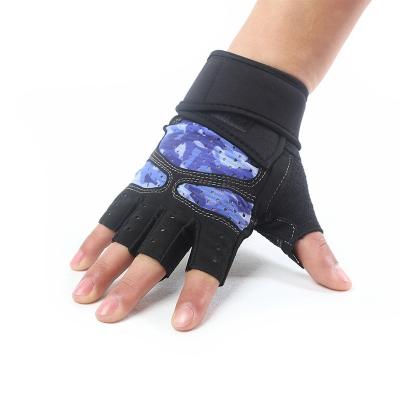 China Universal Colorful Anti-Slip Gym Sports Gloves Cycling Weightlifting Gloves With Extended Wrist Strap for sale