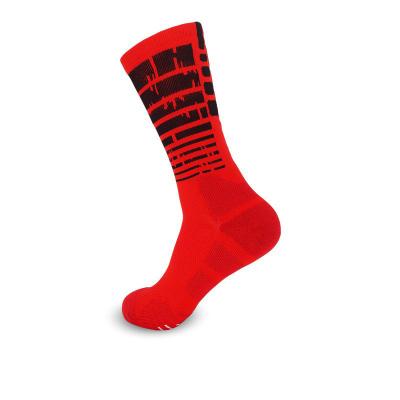 China Branded Logo Crew Compression Sport Socks Breathable Custom Made Men's Sports Socks for sale