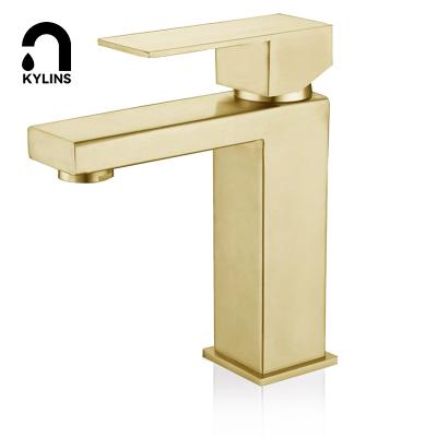 China AU WaterMark WELS Matt Gold Hot Cold Water Basin Faucet Modern Gold Faucet Traditional Washing Place for sale