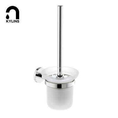 China Sustainable Modern Eco Friendly Stainless Steel Bathroom Accessories Standing Toilet Brush Holder for sale