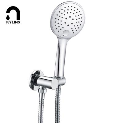 China Without Chrome Hand Held European High Pressure Plastic Shower Head Diverter ABS Hand Held Rain Shower for sale