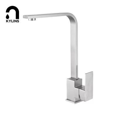 China Thermostatic Faucets Customized Deck 360 Degree Swivel Mounted Basin Taps Kitchen Taps Faucet With Temperature Control for sale