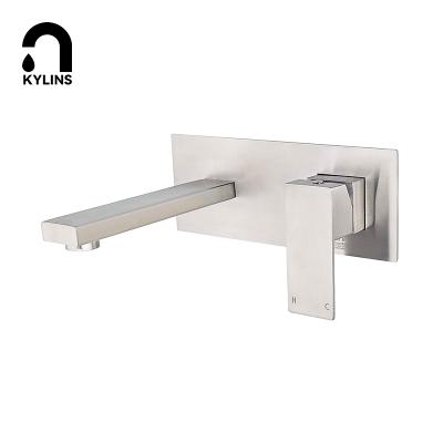 China Thermostatic Faucets Wholesale Custom Modern Wall Mounted Vanity Faucet Single Lever Bathroom Basin Mixer With Temperature Control for sale