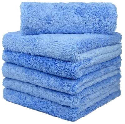 China QUICK DRY Microfiber Cleaning Towel Double Sided 40*40CM Coral Fleece Car Towel Edgeless for sale