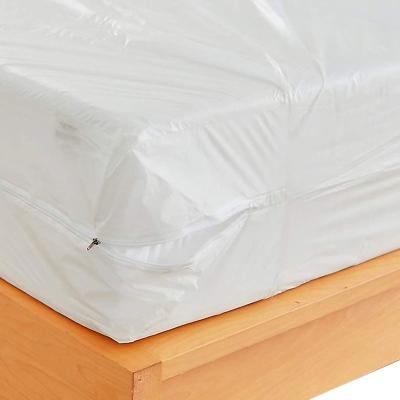 China Plastic Zippered Waterproof Waterproof Mattress Protector Encasement Vinyl Mattress Cover Bed Insect Proof Queen Size for sale