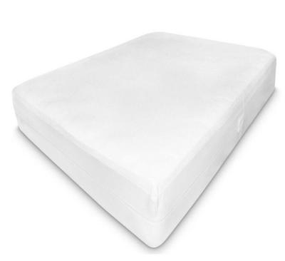 China PVC Waterproof White Waterproof Plastic Zippered Mattress Cover Protector For Hospital for sale