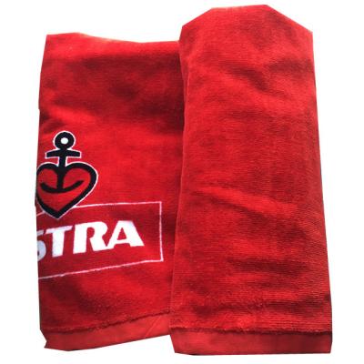 China Hypoallergenic Personalized Logo 100%Cotton Velvet Towel Large Reactive Printed Beach Towels for sale