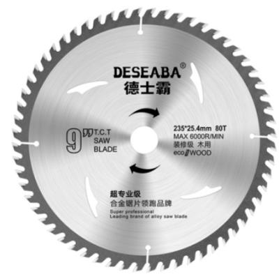 China CTT Wood Cutting High Quality Carbide 235mm 9 Inch Circular Saw Blade For Wood Cutting for sale