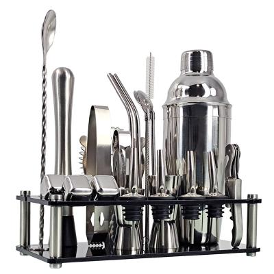 China New Cocktail Shaker Set Stainless Steel Cocktail Shaker 750ML Mixer Plated Professional Bar Tools Wine Shaker for sale