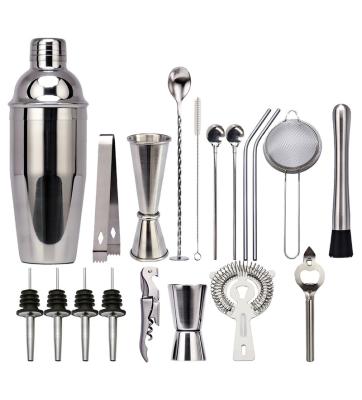 China Viable Factory Direct Custom Shaker 20pcs Bottle Cocktail Shaker Kit for sale