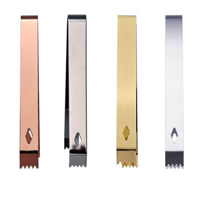 China Sustainable Steel Ice Cube 304 Stainless Steel, Ice Tongs Golden Logo Color Box Metal Customized Silver, Can Be Customized for sale