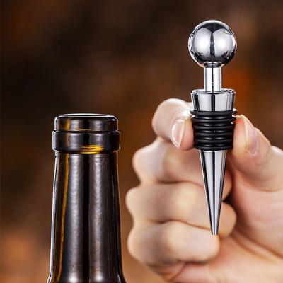 China Viable Metal Craft Bottle Cork Food Grade Fashion Stainless Steel Wine Stopper For Gift Wine Stopper For Home And Bar Wine Corkscrew for sale