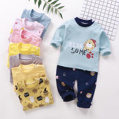 China 2021 Breathable Autumn And Winter Baby Clothing Sets Comfortable Long Sleeve Boy Girl Baby Clothes Sets + Pants Kids Cartoon for sale