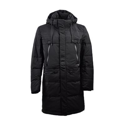 China Hot Selling Hooded Windproof Winter Black Jacket Fashion Ladies Long Down Coat Slim Parka Coat for sale