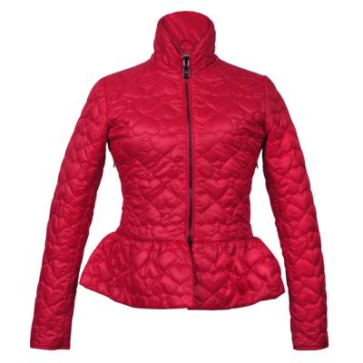 China 2021 New Breathable Ladies Logo Quilted Down Jacket Custom Design Bomber Jacket for sale