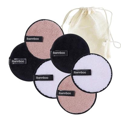 China Makeup Remover Cleansing Soft Reusable Face Pad Facial Cleansing Pads Washable Organic Microfiber Makeup Remover Pad for sale