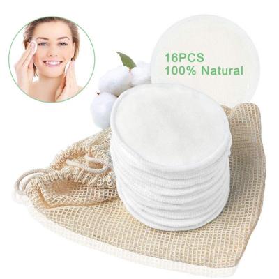 China Reusable Cotton Organic Bamboo Cotton Makeup Remover Pads Wholesale Makeup Remover Cleansing Pads For Beauty for sale