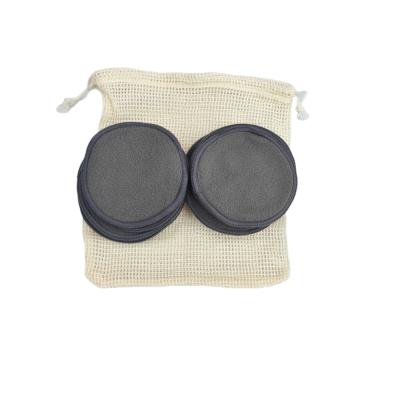 China Washable Bamboo Charcoal Reusable Zero Waste Bamboo Cotton Facial Cleansing Rounds Makeup Remover Bamboo Cotton Pads for sale