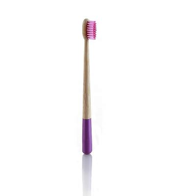 China 100% Organic Bristle Disposable Medium Round Bamboo Toothbrush Rainbow Adult Toothbrushes for sale