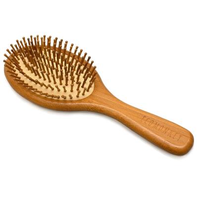 China Home Wooden Hair Detangling Hairbrush Detangler Sweep Eco-Friendly Natural Bamboo Wooden Hair Comb Brush for sale