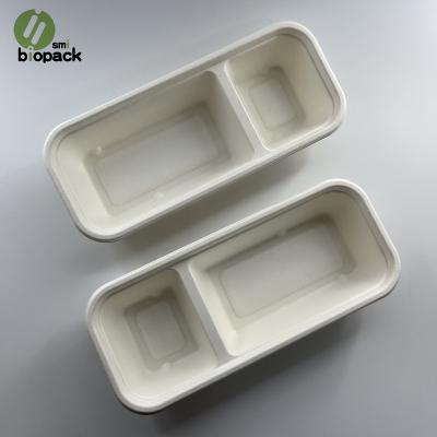 China Disposable Tow Squares Eco Friendly Sugarcane Biodegradable Biodegradable Bagasse Container House for sale