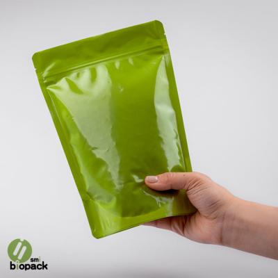 China Food Grade Resealable Custom Size Self-supporting Bag Biodegradable Packaging Plastic Bag for sale